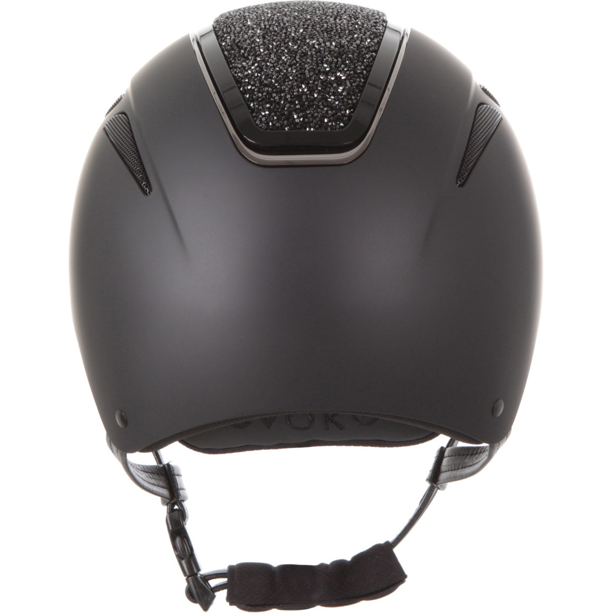 2026 Evoke Unisex Callisto Classic Peak Riding Hat & Liner 200352003 - Black / Crystal